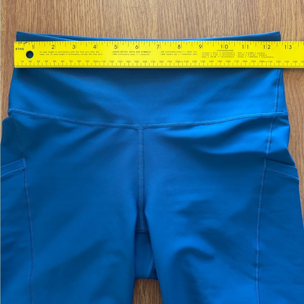 Athleta Salutation Stash High Rise Teal High-Rise Bike Shorts Small Petite - Picture 6 of 11